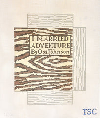 The Gingham Stitchery The Sheffield Collection I Married Adventure 3D Book Needlepoint Canvas