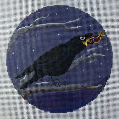 The Gingham Stitchery The Squirrel And The Snail Fall Sweets Crow Needlepoint Canvas