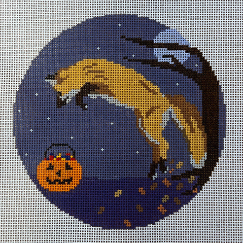 The Gingham Stitchery The Squirrel And The Snail Fall Sweets Fox Needlepoint Canvas