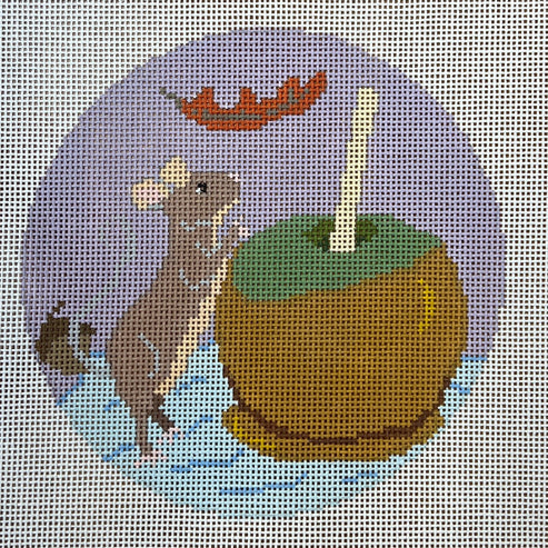 The Gingham Stitchery The Squirrel And The Snail Fall Sweets Mouse Needlepoint Canvas