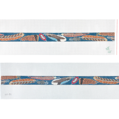 The Gingham Stitchery The Squirrel And The Snail Game Bird Feathers Belt Needlepoint Canvas