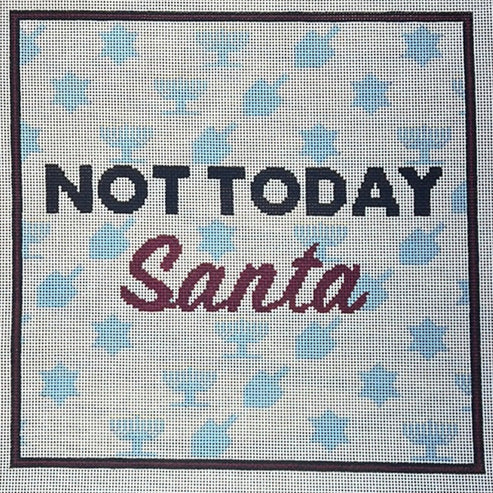 The Gingham Stitchery The Squirrel And The Snail Not Today Santa Needlepoint Canvas