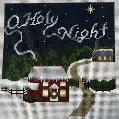 The Gingham Stitchery The Squirrel And The Snail O Holy Night Farmhouse Needlepoint Canvas