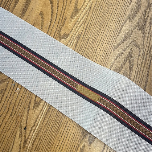 The Gingham Stitchery The Squirrel And The Snail Reins Belt Navy And Red Needlepoint Canvas