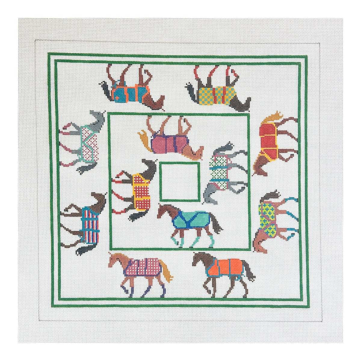 The Meredith Collection Horse Blankets Needlepoint Canvas