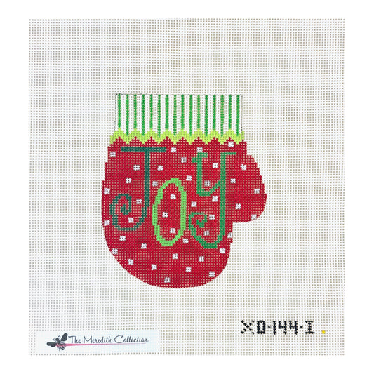 The Meredith Collection Joy Mitten Ornament Needlepoint Canvas