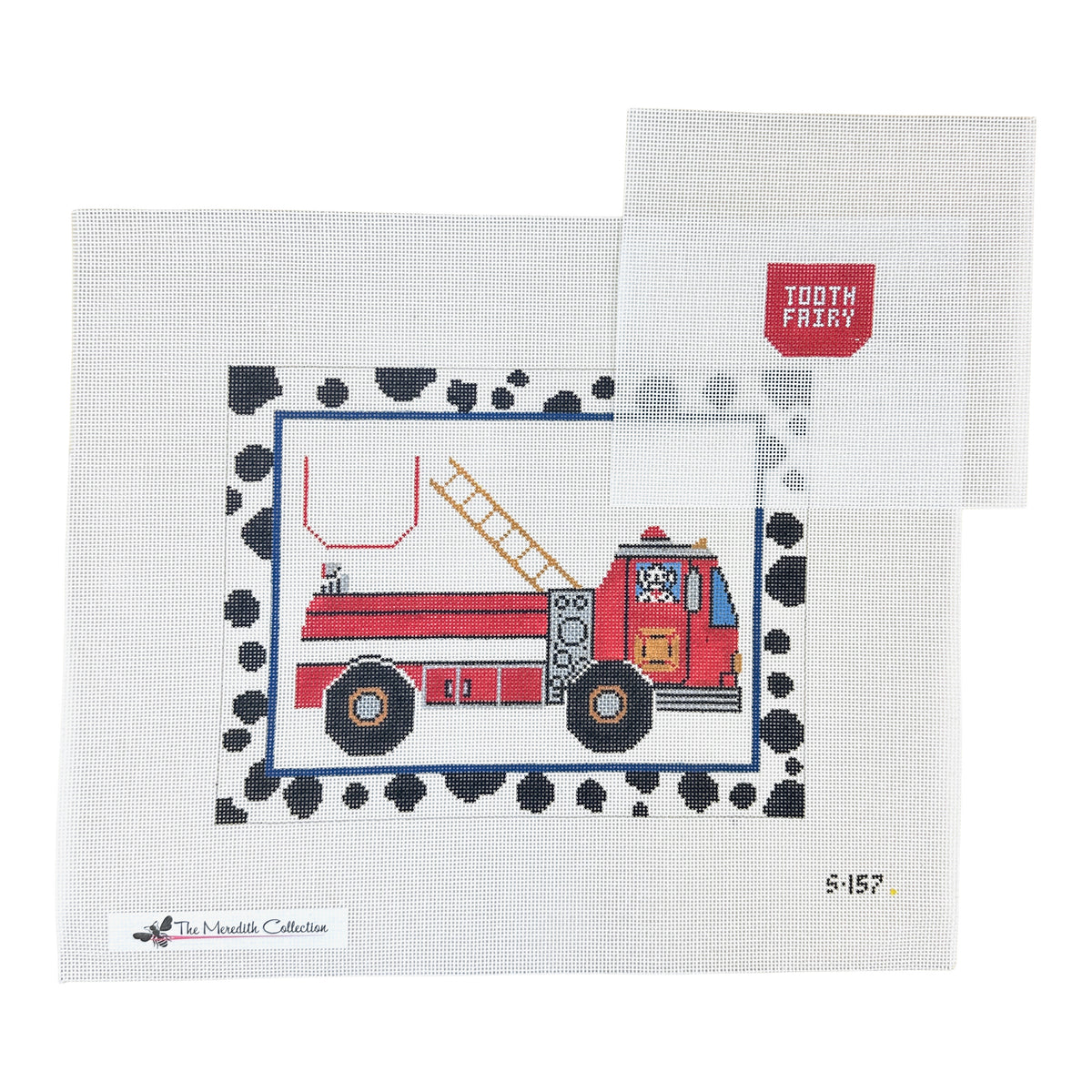 The Meredith Collection Tooth Fairy Fire Truck Needlepoint Canvas