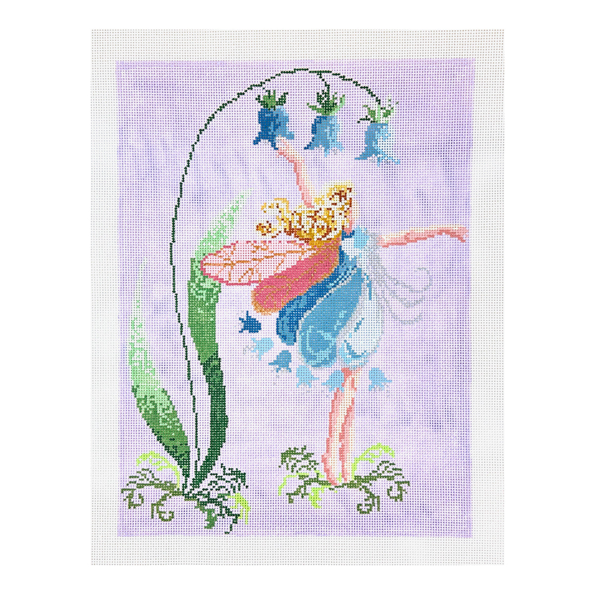 The Meredith Collection Treglown Designs Blue Bell Fairy Needlepoint Canvas
