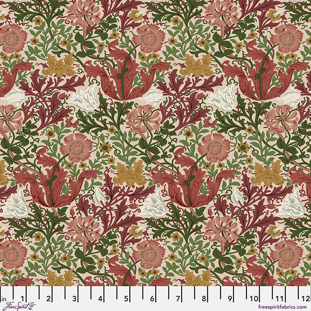 The Original Morris & Co Fabric Compton - Rose