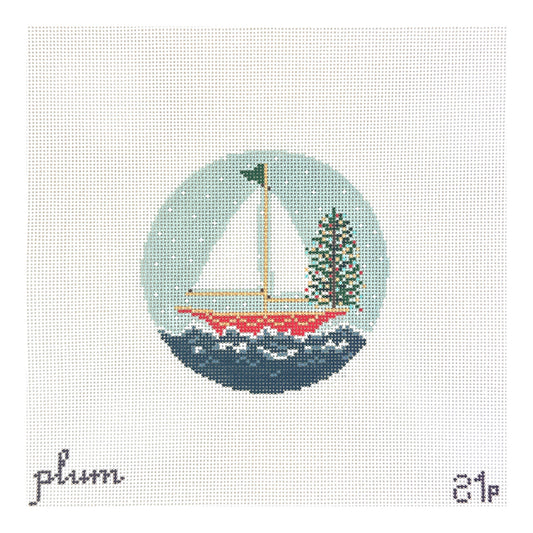The Plum Stitchery A-wassailing Needlepoint Canvas