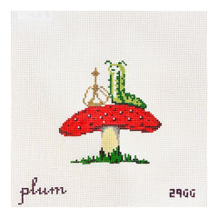 The Plum Stitchery Alice in Technicolor - Caterpillar Needlepoint Canvas