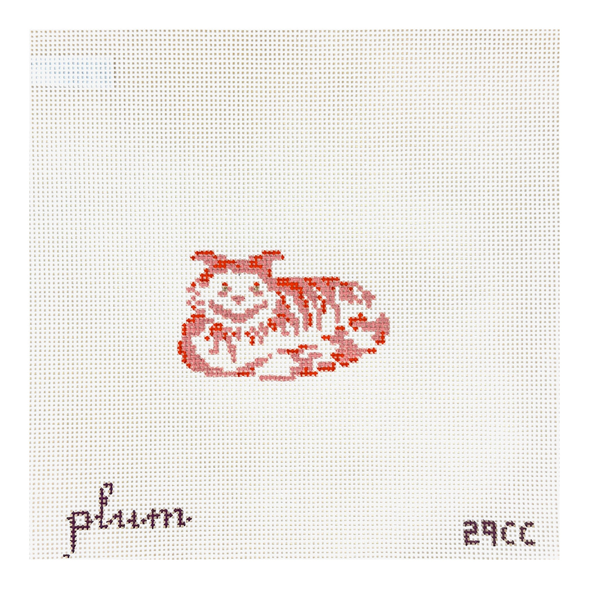 The Plum Stitchery Alice in Technicolor - Cheshire Cat Needlepoint Canvas