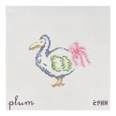 The Plum Stitchery Alice in Technicolor - Dodo Bird Needlepoint Canvas