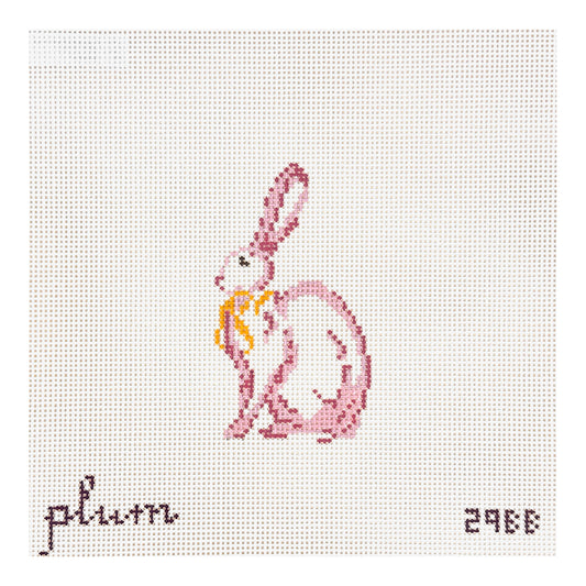 The Plum Stitchery Alice in Technicolor - White Rabbit Needlepoint Canvas