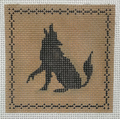 The Plum Stitchery Amy Lewandowski Coyote Needlepoint Canvas