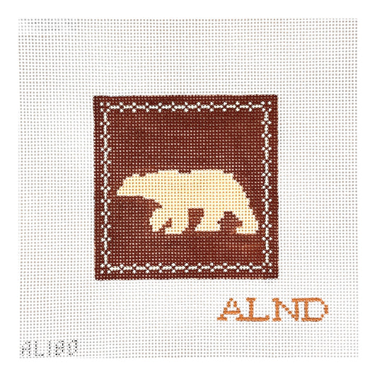The Plum Stitchery Amy Lewandowski Polar Bear Needlepoint Canvas