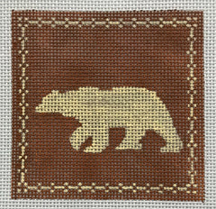 The Plum Stitchery Amy Lewandowski Polar Bear Needlepoint Canvas