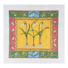 The Plum Stitchery Amy Lewandowski Snowdrops Needlepoint Canvas