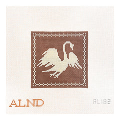 The Plum Stitchery Amy Lewandowski Swan Silhouette Needlepoint Canvas