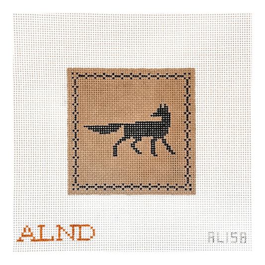 The Plum Stitchery Amy Lewandowski Walking Fox Needlepoint Canvas