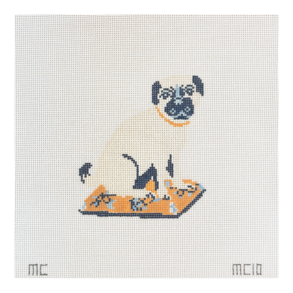 The Plum Stitchery Madcap Cottage Amy Petunia Needlepoint Canvas