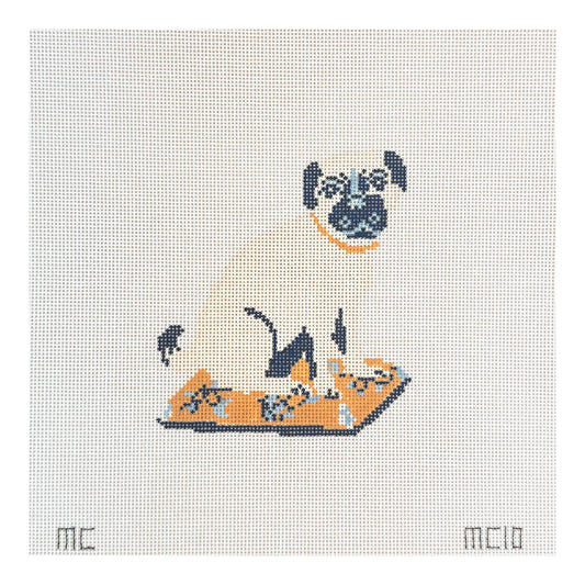 The Plum Stitchery Madcap Cottage Amy Petunia Needlepoint Canvas