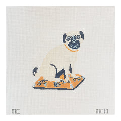 The Plum Stitchery Madcap Cottage Amy Petunia Needlepoint Canvas