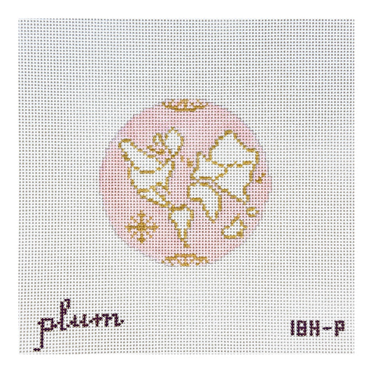 The Plum Stitchery Atlas Round - Pink Needlepoint Canvas - 13M
