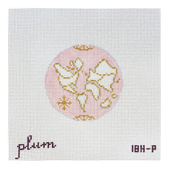 The Plum Stitchery Atlas Round - Pink Needlepoint Canvas - 13M