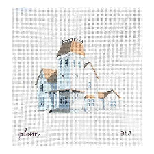 The Plum Stitchery Beetlejuice House Needlepoint Canvas - 18M