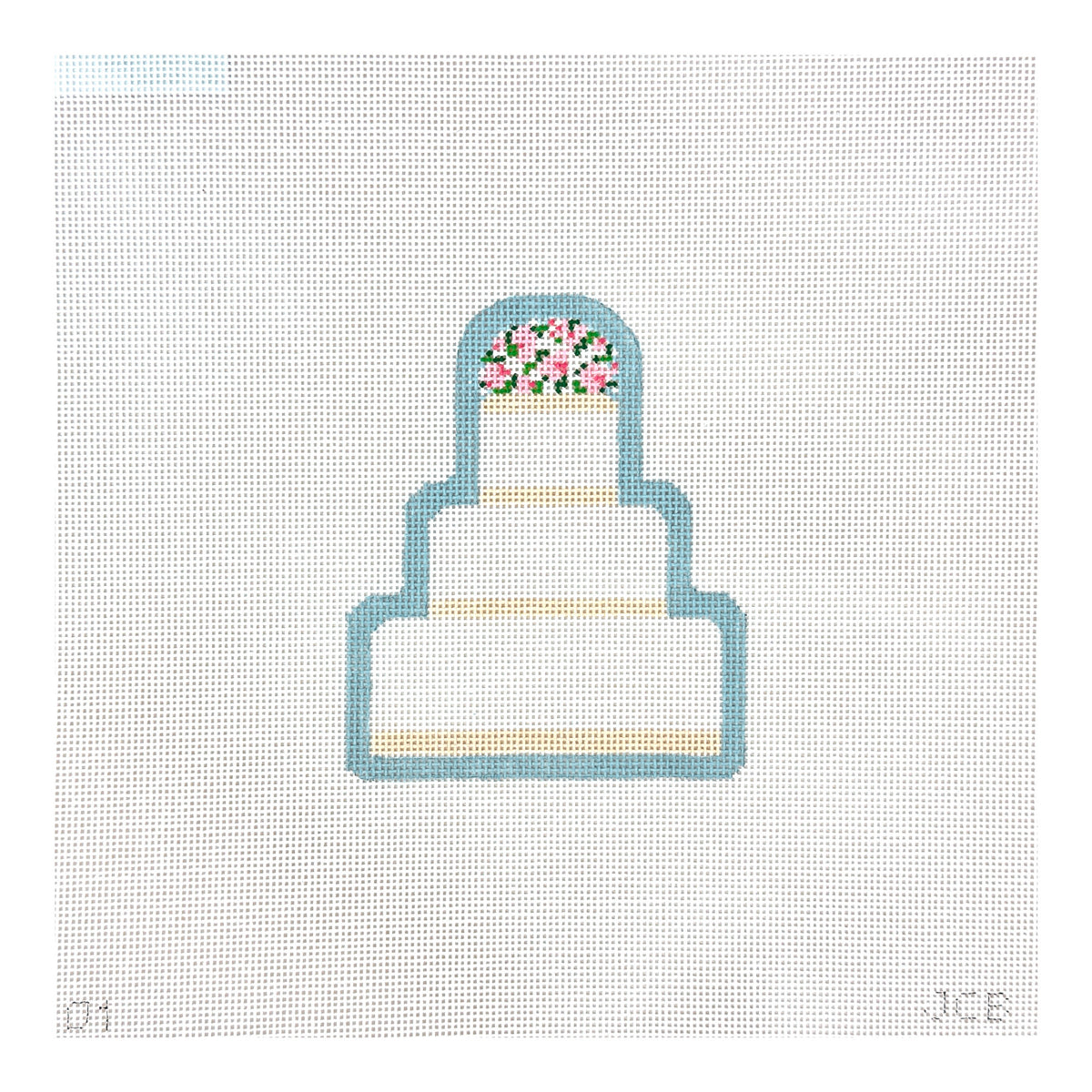 The Plum Stitchery JCB Stitches Brooke Wedding Cake Needlepoint Canvas