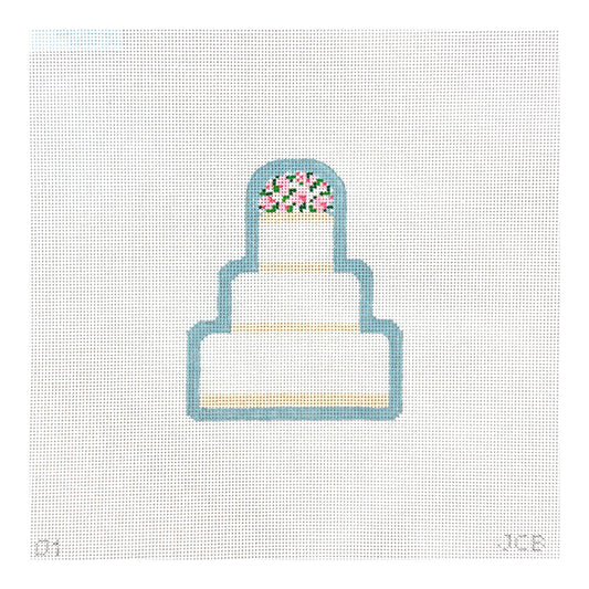 The Plum Stitchery JCB Stitches Brooke Wedding Cake Needlepoint Canvas