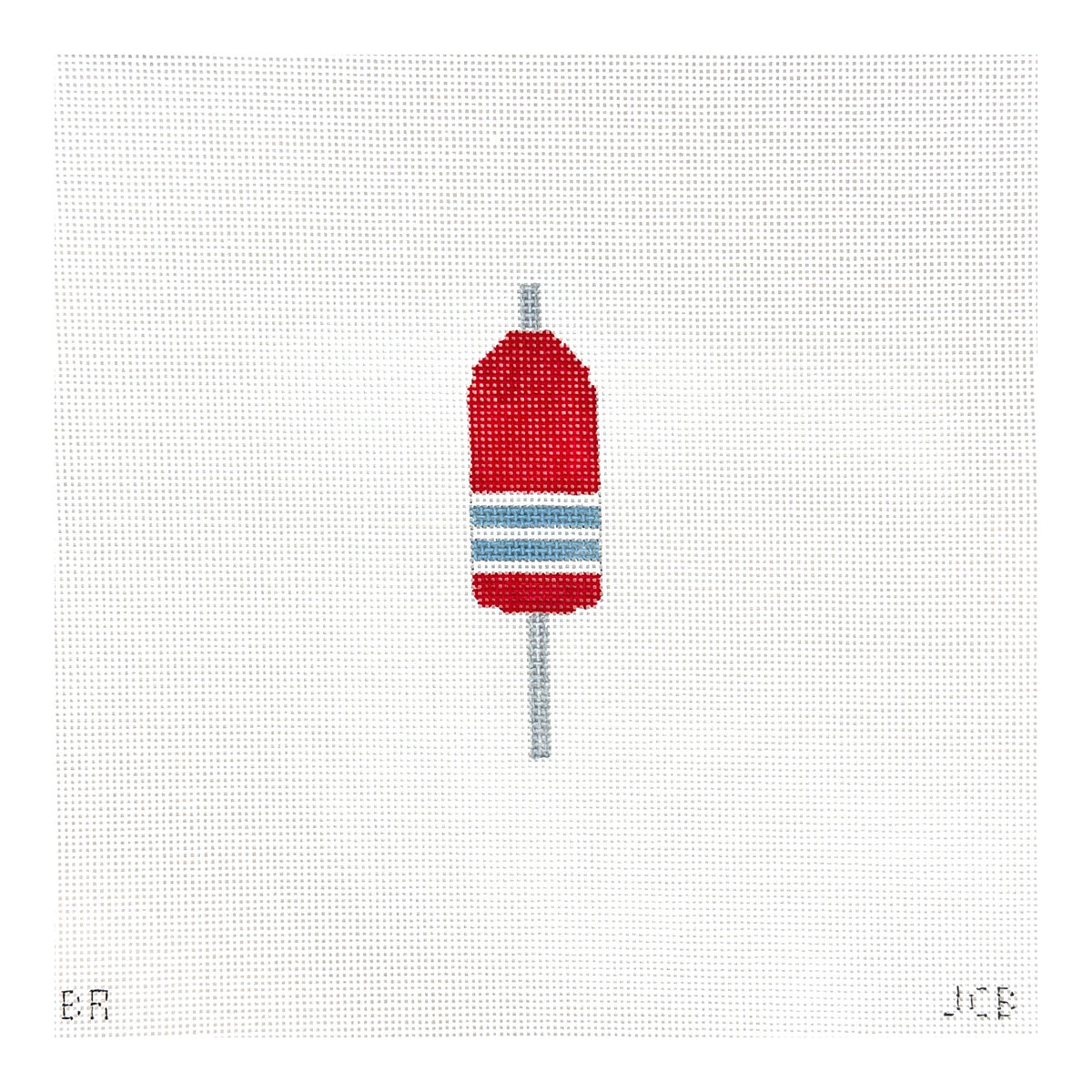 The Plum Stitchery JCB Stitches Buoy Needlepoint Canvas - Red