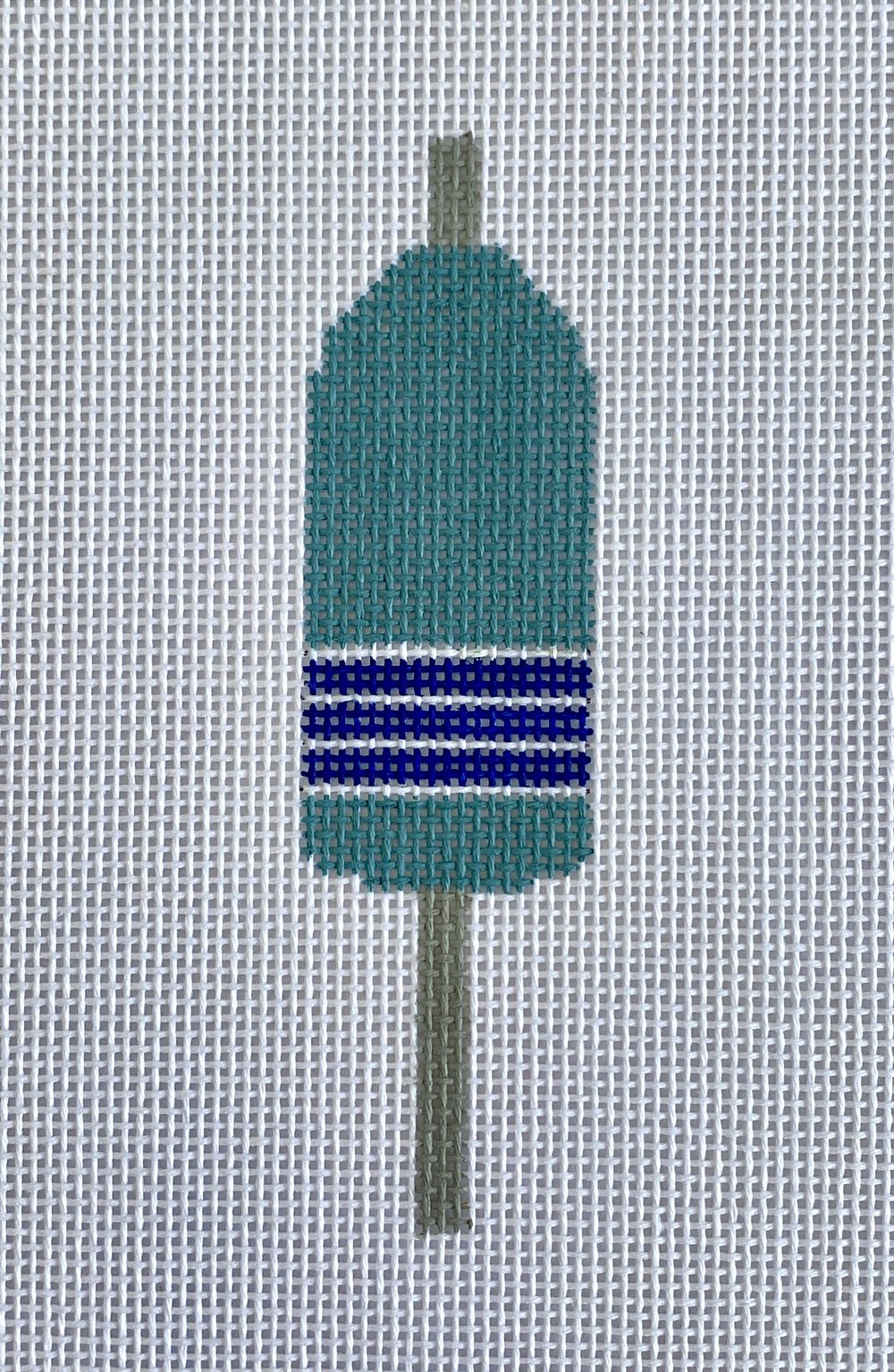 The Plum Stitchery Buoy Needlepoint Canvas - Sea Blue