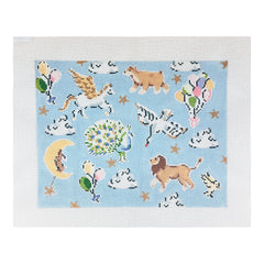 The Plum Stitchery Riley Sheehey Celestial Menagerie Pillow Needlepoint Canvas