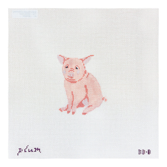 The Plum Stitchery Charlotte's Web Wilbur Needlepoint Canvas