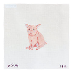 The Plum Stitchery Charlotte's Web Wilbur Needlepoint Canvas