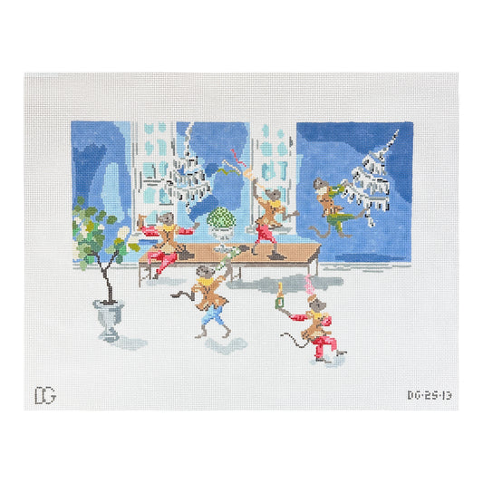 The Plum Stitchery Dana Gibson Soiree Needlepoint Canvas - 13m