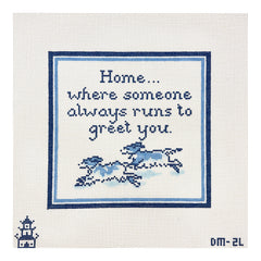 The Plum Stitchery Dana Mahnke Double Cavalier Needlepoint Canvas