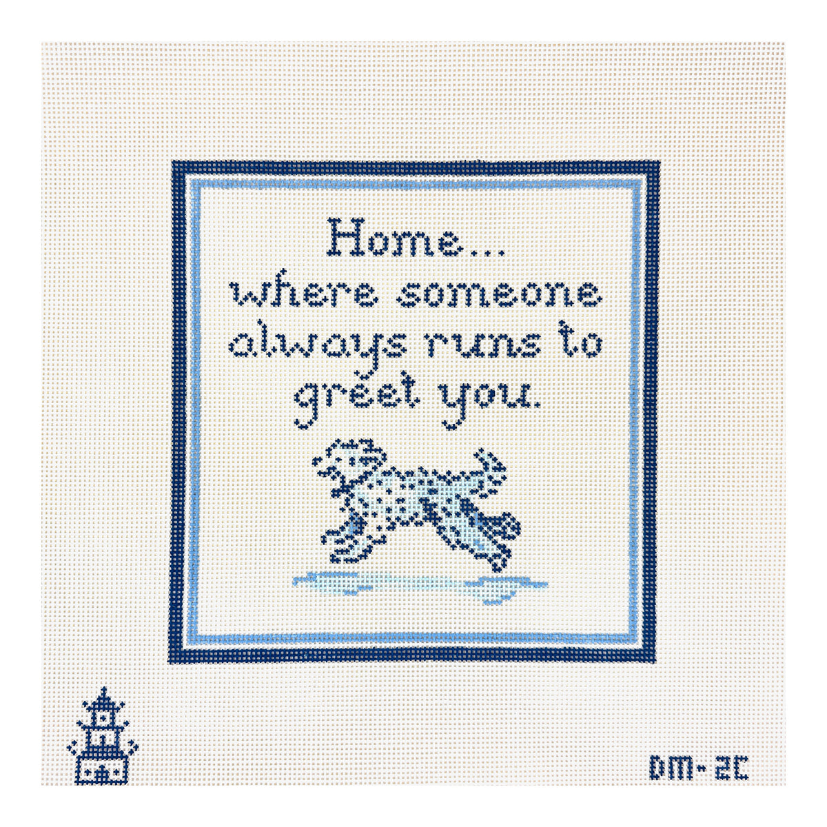 The Plum Stitchery Dana Mahnke Golden Doodle Needlepoint Canvas