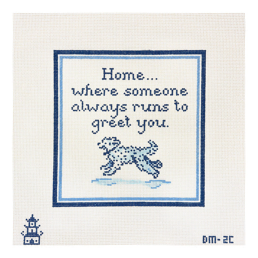 The Plum Stitchery Dana Mahnke Golden Doodle Needlepoint Canvas