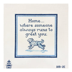 The Plum Stitchery Dana Mahnke Golden Doodle Needlepoint Canvas