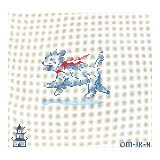 The Plum Stitchery Dana Mahnke Westie Needlepoint Canvas