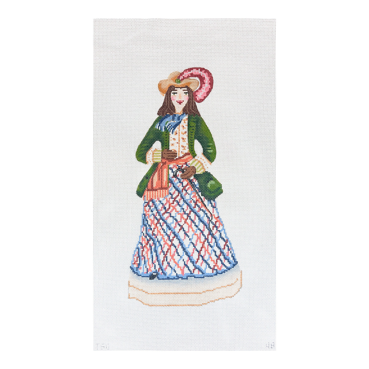 The Plum Stitchery The Stitched Garden Diana of Vernon Needlepoint Canvas