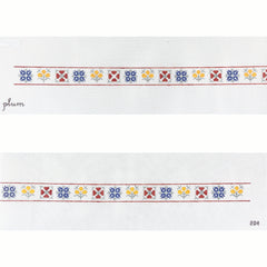The Plum Stitchery Edelweiss and Hearts Belt Needlepoint Canvas
