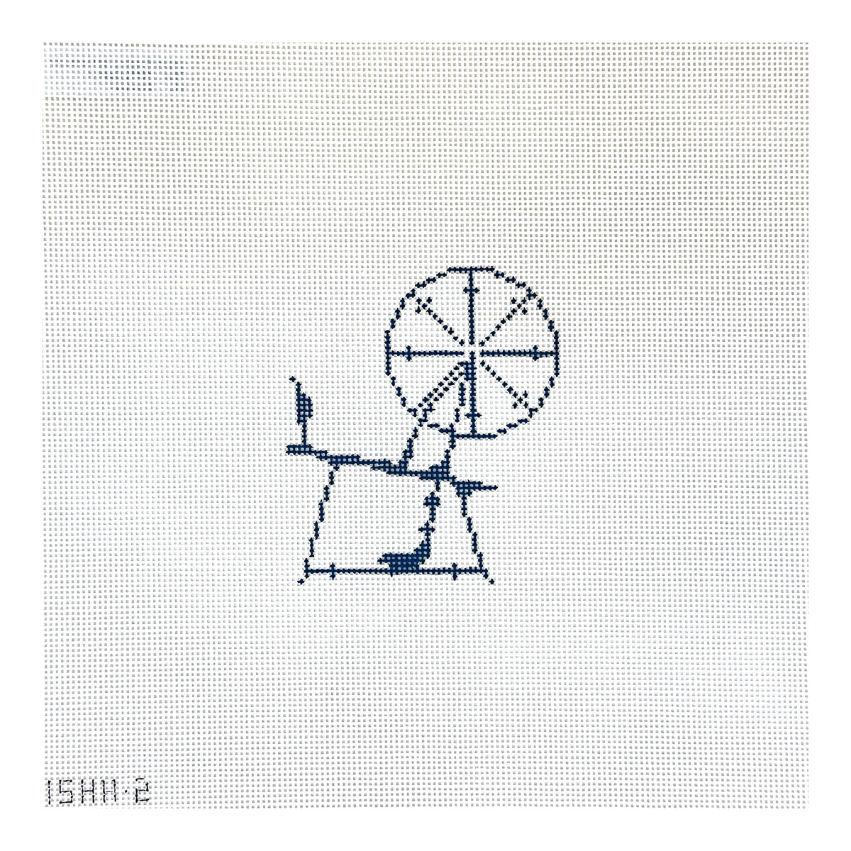The Plum Stitchery Furniture - Spinning Wheel Needlepoint Canvas