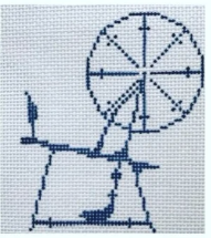 The Plum Stitchery Furniture - Spinning Wheel Needlepoint Canvas