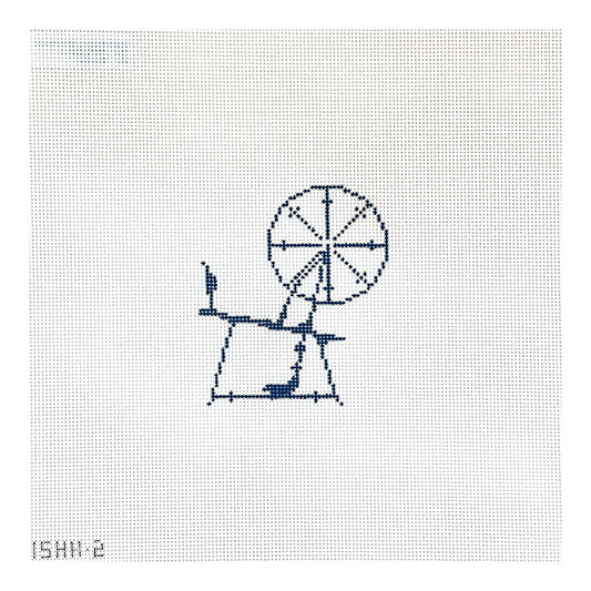 The Plum Stitchery Furniture - Spinning Wheel Needlepoint Canvas