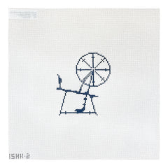 The Plum Stitchery Furniture - Spinning Wheel Needlepoint Canvas
