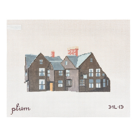 The Plum Stitchery House of the Seven Gables Needlepoint Canvas - 13M